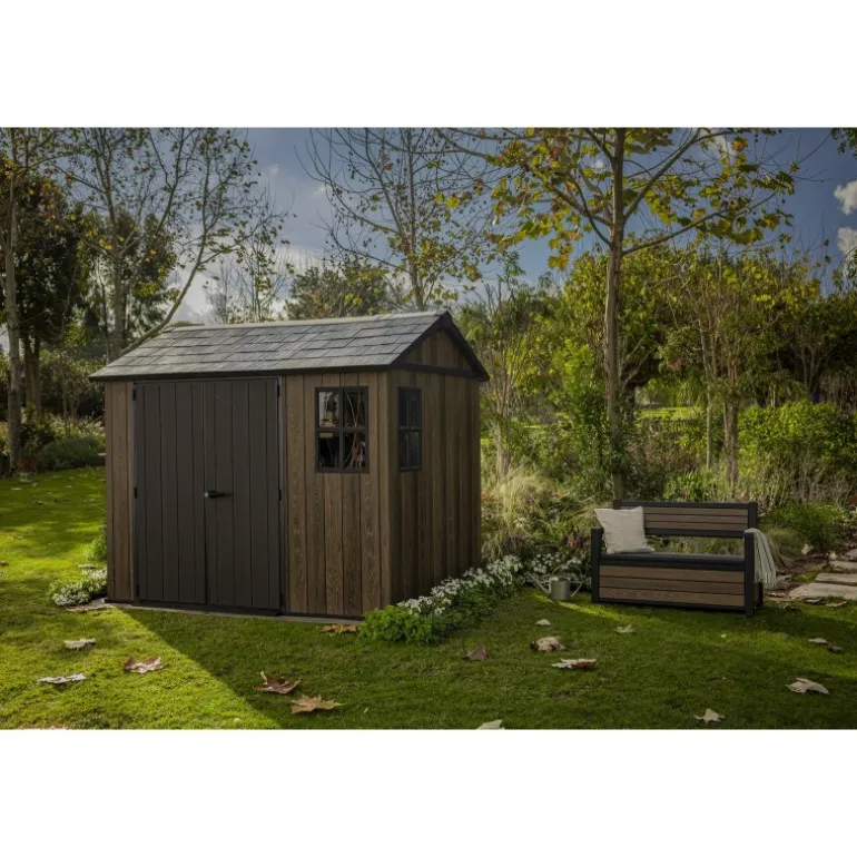 Keter Casetta da Giardino in Resina SIGNATURE APEX 975 NOCE - Doppia scelta di montaggio