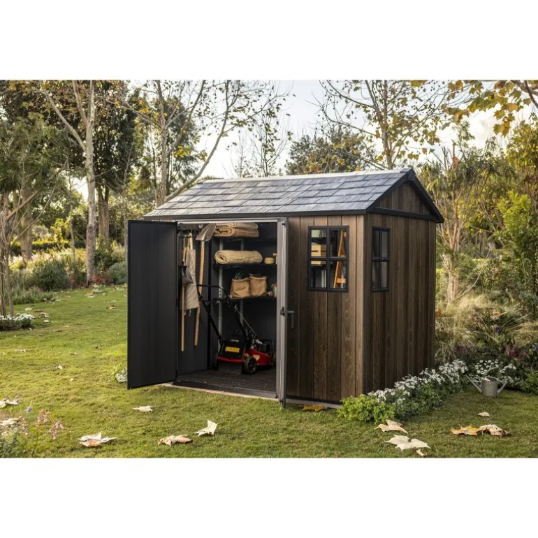 Keter Casetta da Giardino in Resina SIGNATURE APEX 975 NOCE - Doppia scelta di montaggio