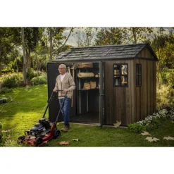 Keter Casetta da Giardino in Resina SIGNATURE APEX 975 NOCE - Doppia scelta di montaggio