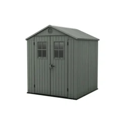 Keter Casetta da Giardino in Resina DARWIN 6x6 Green con Finestre Frontali