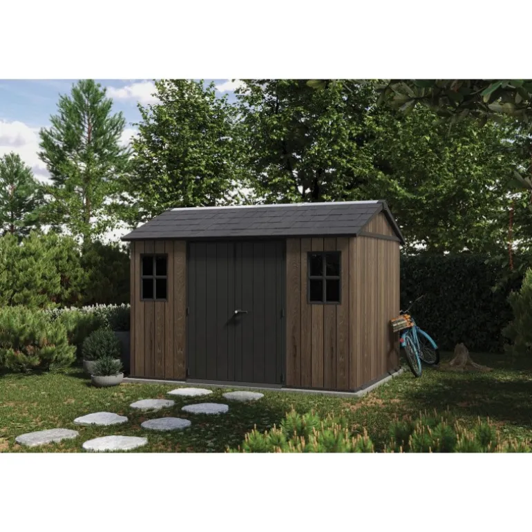 Keter Casetta da Giardino in Resina SIGNATURE APEX 1175 NOCE - Doppia scelta di montaggio