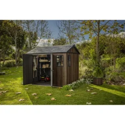 Keter Casetta da Giardino in Resina SIGNATURE APEX 759 NOCE - Doppia scelta di montaggio