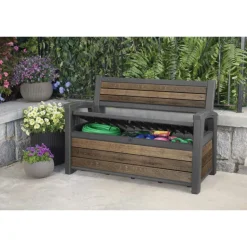 Keter Cassapanca in Resina SIGNATURE DECO BENCH 60 NOCE