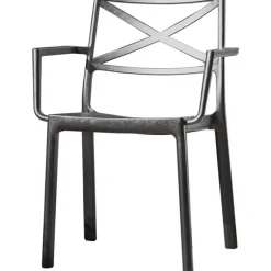 Keter Sedia METALIX Effetto Metallo Scuro