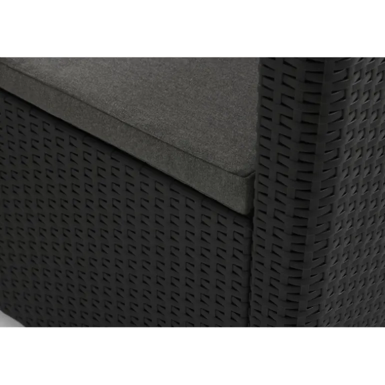 Keter Set Lounge MARIE Grafite Divano + 2 Poltrone + Tavolino Aperto