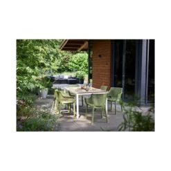 Keter Tavolo PORTO 160 effetto Legno struttura Bianca