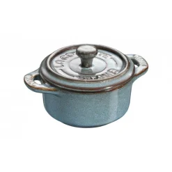 Mini Cocotte 10 cm Ancient Turquoise in Ceramica