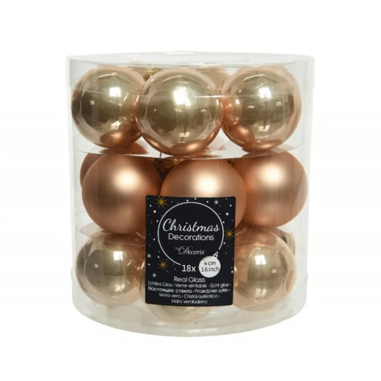 Mini palline in vetro da appendere. Set di 18
