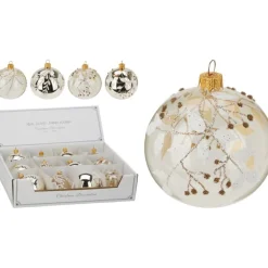 Palla di Natale in Vetro 80 Mm. Pezzo Singolo