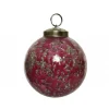 Pallina in vetro da appendere 7,5 cm rosso.