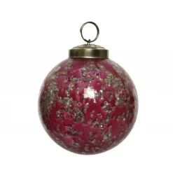 Pallina in vetro da appendere 7,5 cm rosso.