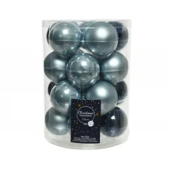 Palline di Natale in vetro da appendere 6 cm Blu. Set 20