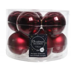 Palline di Natale in Vetro Diam 6 cm Set di 10