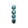 Palline in vetro da appendere Blu Artic dim 10 cm Box da 4