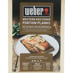 Panetti da Affumicatura in Cedro Rosso del Pacifico (4 pezzi, 15x11x1,1 cm) Weber Cod. 17832