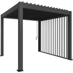 Parete Laterale a Lamelle per Pergola in Metallo Biohort