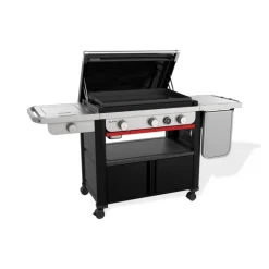Piastra Weber a Gas Slate GPSB 76 cm Premium Con Fornello Laterale Black Cod. 1500247