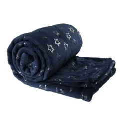 Plaid Throw Golden Star 130 x 160 cm Colore Dark Blue