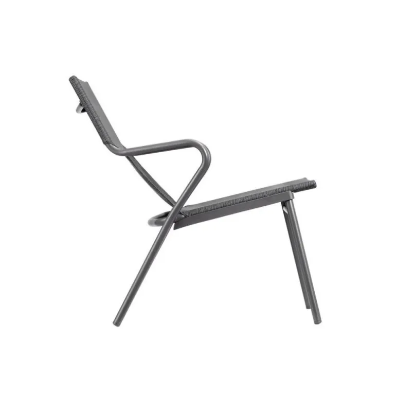 Poltrona Bassa imbottita VENCE LaFuma LFM5274 Obsidian/Titane