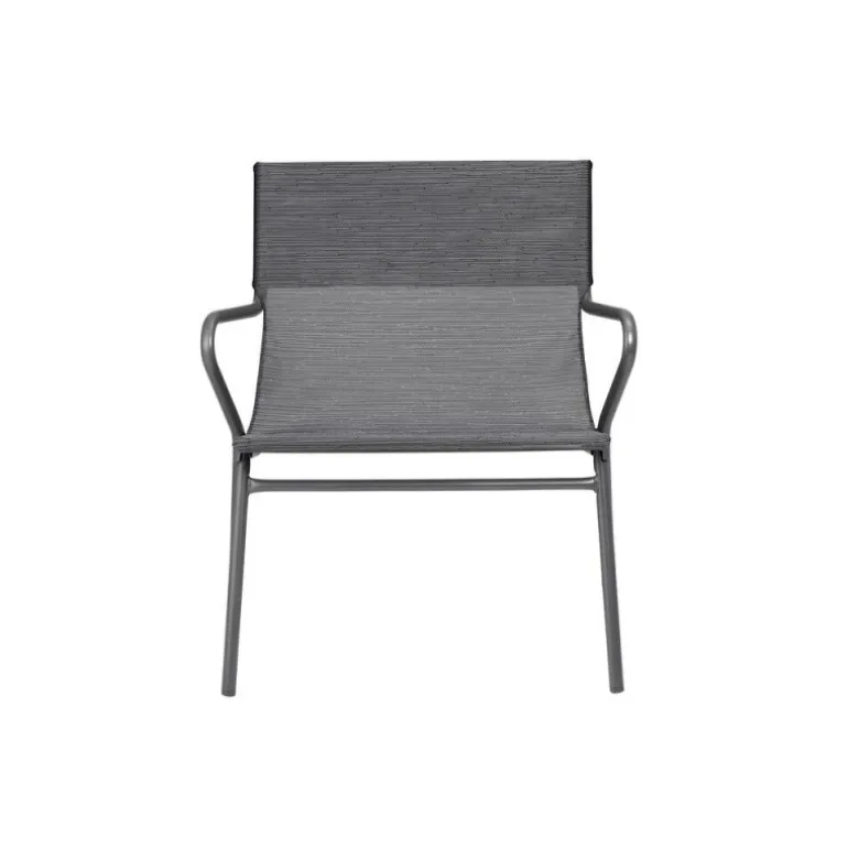 Poltrona Bassa imbottita VENCE LaFuma LFM5274 Obsidian/Titane