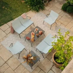 Poltrona Bassa imbottita VENCE LaFuma LFM5274 Obsidian/Titane