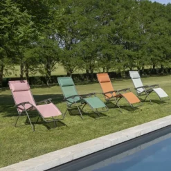 Poltrona Reclinabile Sdraio R CLIP LaFuma LFM4020 Cerisier/Titane