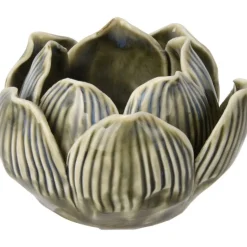 Porta Tea Light Fiore di Loto 8x5 Cm. Pezzo Singolo