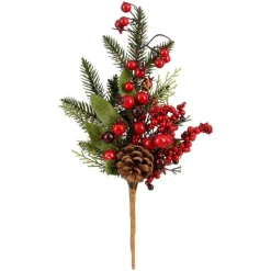 Ramo con Bacche Rosso 35 cm