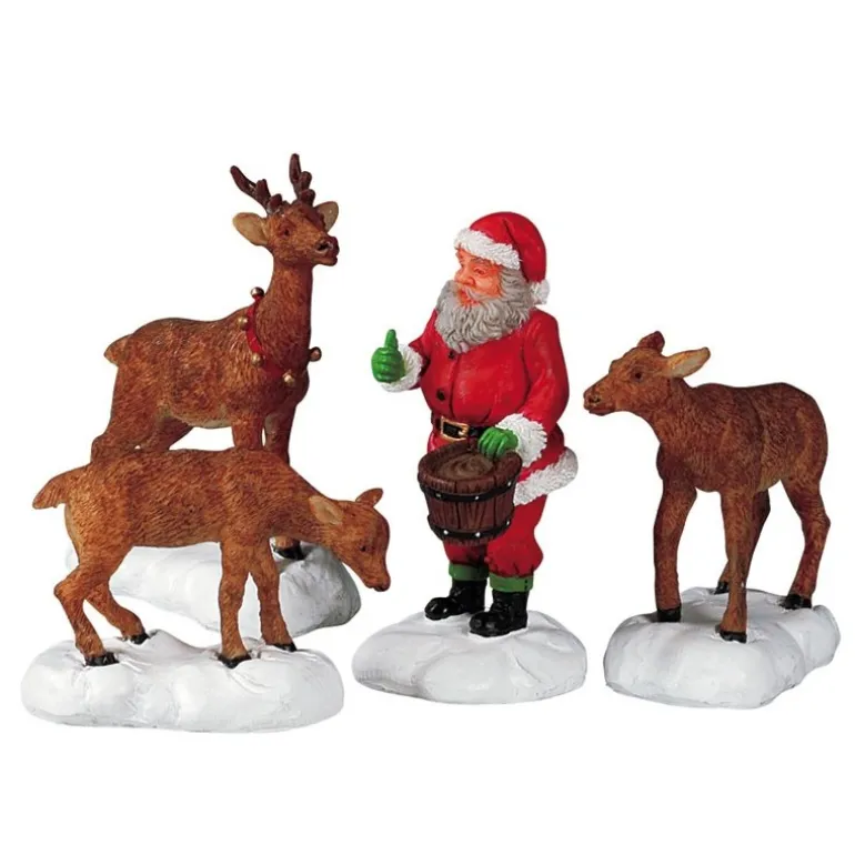Santa Feeds Reindeer Set of 4 Cod. 52146