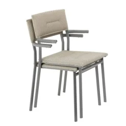 Sedia Impilabile con Braccioli ORON LaFuma LFM5273 Moka