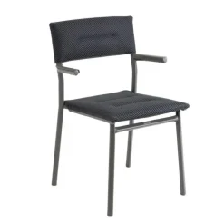 Sedia Impilabile con Braccioli ORON LaFuma LFM5273 Dark Grey