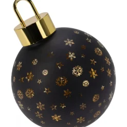 Sfera di Vetro con Led 15 Cm - Oro/Nero