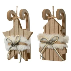 Slitta in Legno da Appendere Pezzo Singolo