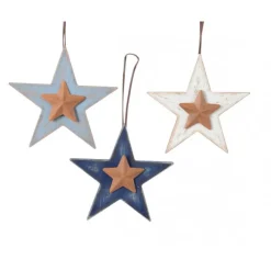 Stella da Appendere in Legno 14 cm. Pezzo Singolo