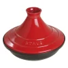 Tajine 28 cm Rosso in Ghisa con Coperchio in Ceramica
