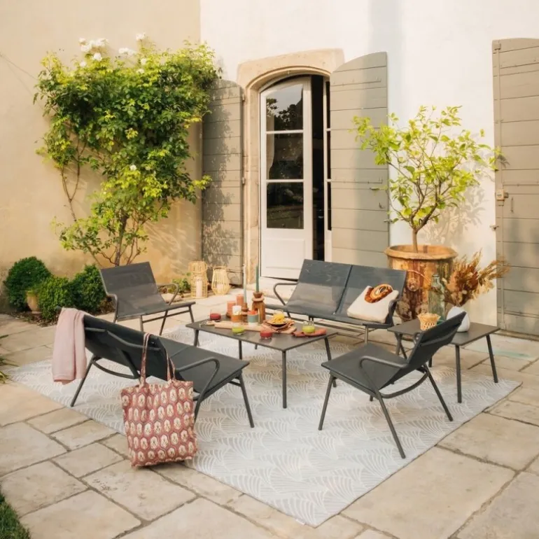 Tavolino basso rettangolare VENCE LaFuma LFM5281 Titane/Titane