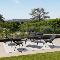 Tavolino basso rettangolare VENCE LaFuma LFM5281 Titane/Titane