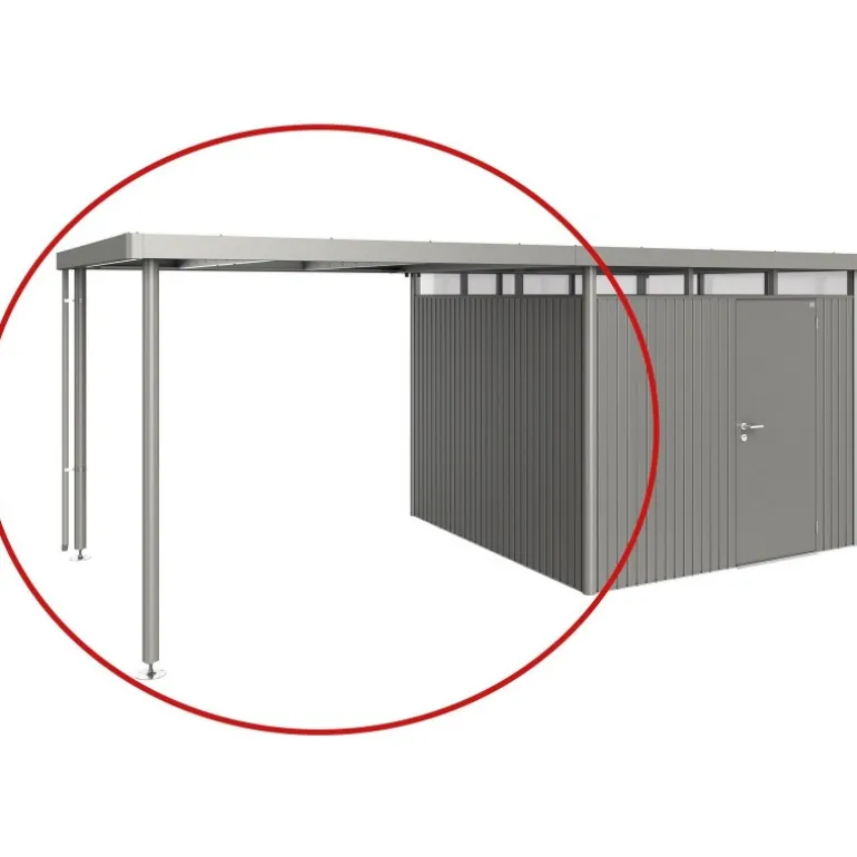 Tettoia Laterale L per Casetta in Metallo HIGHLINE Biohort