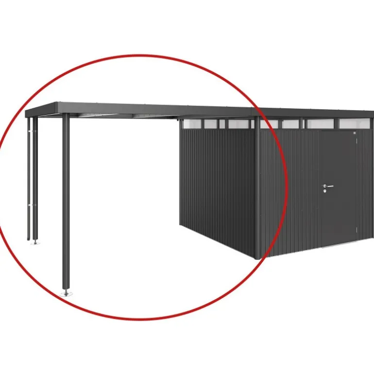 Tettoia Laterale L per Casetta in Metallo HIGHLINE Biohort